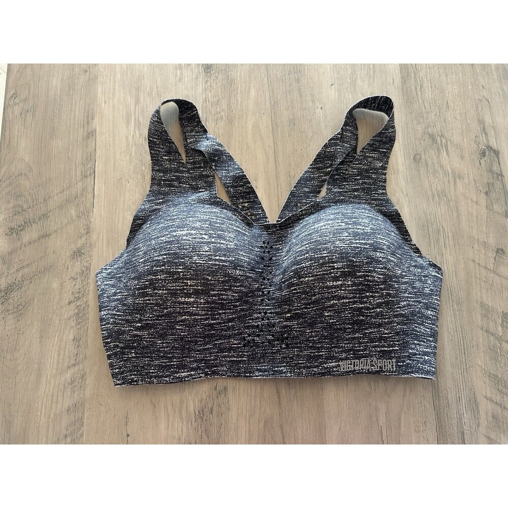 Victoria’s Secret sport bra heathered black womens Size 34D